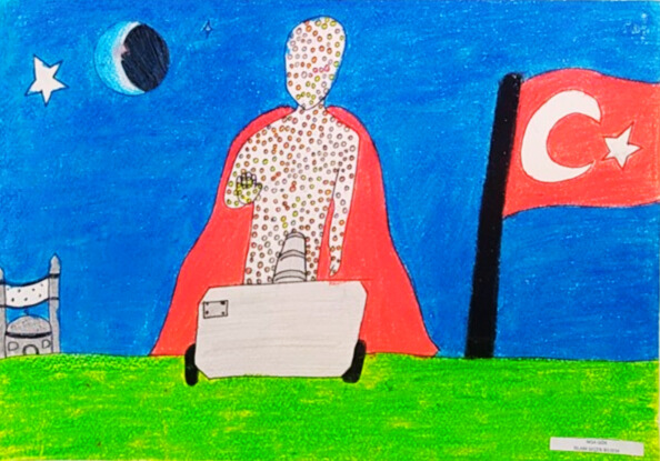 Nisa GÖK- İstanbul İslam Seçen BİLSEM- 35x50 kağıt üzerine pastel boya çalışması